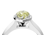 White gold Fancy Yellow Marquise  Halo Diamond Ring with Cathedral Band and Four-Prong Setting_33