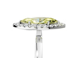 White gold Fancy Yellow Marquise  Halo Diamond Solitaire with Pavé Band and Four-Prong Setting_40