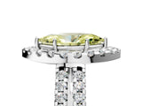 White gold Fancy Yellow Marquise  Halo Diamond Split Shank Engagement Ring with Prong Setting_30