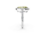 White gold Fancy Yellow Marquise  Halo Pavé Diamond Engagement Ring with Bezel Setting_14