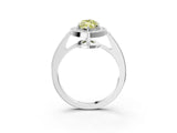White gold Fancy Yellow Marquise  Halo Pavé Diamond Engagement Ring with Bezel Setting_15