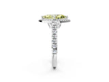 White gold Fancy Yellow Marquise  Halo Pavé Diamond Engagement Ring with Four-Prong Setting_28