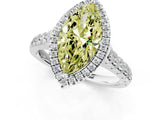 White gold Fancy Yellow Marquise  Halo Pavé Diamond Engagement Ring with Four-Prong Setting_28