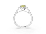 White gold Fancy Yellow Marquise  Halo Pavé Diamond Engagement Ring with Four-Prong Setting_6
