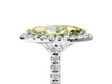 White gold Fancy Yellow Marquise  Halo Pavé Diamond Engagement Ring with Four-Prong Setting_8