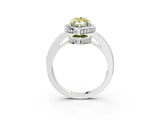 White gold Fancy Yellow Marquise  Halo Pave Band Solitaire Ring with Prong Setting_31
