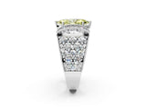 White gold Fancy Yellow Marquise  Halo Pave Diamond Engagement Ring with Milgrain Detailing_31