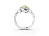 White gold Fancy Yellow Marquise  Halo Round Diamond Milgrain Pave Engagement Ring_6