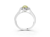 White gold Fancy Yellow Marquise  Halo Round Diamond Pave Band with Four-Prong Setting_54