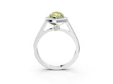 White gold Fancy Yellow Marquise  Halo Solitaire Diamond Ring with Pave Band and Bezel Setting_32