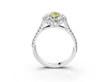 White gold Fancy Yellow Marquise  Halo Split Shank Diamond Engagement Ring with Pave Band and Four-Prong Setting_3