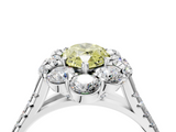 White gold Fancy Yellow Marquise  Halo Split Shank Diamond Engagement Ring with Pave Band and Four-Prong Setting_4