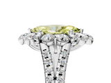 White gold Fancy Yellow Marquise  Halo Split Shank Diamond Engagement Ring with Pave Band and Four-Prong Setting_5