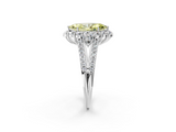 White gold Fancy Yellow Marquise  Halo Split Shank Diamond Engagement Ring with Prong Setting_2