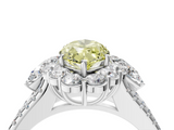 White gold Fancy Yellow Marquise  Halo Split Shank Diamond Engagement Ring with Prong Setting_4