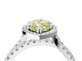 White gold Fancy Yellow Marquise  Halo Split Shank Diamond Ring with Pavé Setting_30