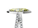 White gold Fancy Yellow Marquise  Halo Split Shank Diamond Ring with Pavé Setting_31