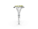 White gold Fancy Yellow Marquise  Halo Split Shank Pave Diamond Ring with Four-Prong Setting_30