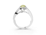 White gold Fancy Yellow Marquise  Halo Split Shank Pave Diamond Ring with Four-Prong Setting_32