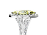 White gold Fancy Yellow Marquise  Halo Split Shank Pave Diamond Ring with Four-Prong Setting_33