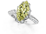 White gold Fancy Yellow Marquise  Halo Split Shank Pave Diamond Ring with Petal Prong Setting_28