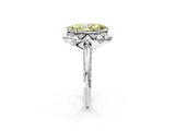White gold Fancy Yellow Marquise  Halo Split Shank Pave Diamond Ring with Petal Prong Setting_29