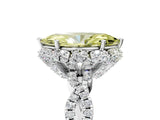 White gold Fancy Yellow Marquise  Halo Twist Band Solitaire Ring with Six-Prong Setting_42