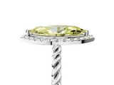 White gold Fancy Yellow Marquise  Halo Twisted Band Four-Prong Diamond Ring_5
