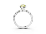 White gold Fancy Yellow Marquise  Milgrain Bezel Diamond Engagement Ring with Solitaire Prong Setting_32