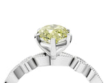 White gold Fancy Yellow Marquise  Milgrain Bezel Diamond Engagement Ring with Solitaire Prong Setting_33