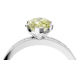 White gold Fancy Yellow Marquise  Milgrain Pave Diamond Engagement Ring with Four-Prong Setting_4