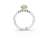 White gold Fancy Yellow Marquise  Solitaire Beaded Band with Four-Prong Setting_3