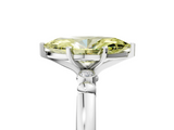 White gold Fancy Yellow Marquise  Solitaire Beaded Band with Four-Prong Setting_5