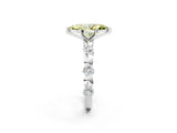 White gold Fancy Yellow Marquise  Solitaire Bezel-Set Diamond Ring with Beaded Band and Four-Prong Setting_30