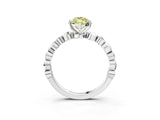White gold Fancy Yellow Marquise  Solitaire Bezel-Set Diamond Ring with Beaded Band and Four-Prong Setting_32