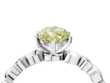 White gold Fancy Yellow Marquise  Solitaire Bezel-Set Diamond Ring with Beaded Band and Four-Prong Setting_33