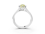 White gold Fancy Yellow Marquise  Solitaire Bezel-Set Diamond Ring with Channel-Set Band_3
