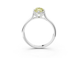 White gold Fancy Yellow Marquise  Solitaire Cathedral Diamond Ring with Six-Prong Setting_3