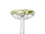 White gold Fancy Yellow Marquise  Solitaire Cathedral Diamond Ring with Six-Prong Setting_5