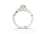 White gold Fancy Yellow Marquise  Solitaire Celtic Knot Engagement Ring with Four-Prong Setting_3