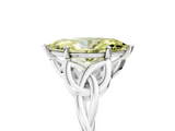 White gold Fancy Yellow Marquise  Solitaire Celtic Knot Engagement Ring with Four-Prong Setting_5