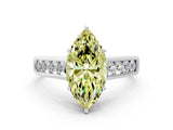 White gold Fancy Yellow Marquise  Solitaire Channel-Set Diamond Engagement Ring with Four-Prong Setting_29
