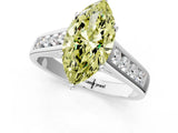 White gold Fancy Yellow Marquise  Solitaire Channel-Set Diamond Engagement Ring with Four-Prong Setting_30