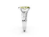 White gold Fancy Yellow Marquise  Solitaire Channel-Set Split Shank Ring with Tension Prong Setting_5