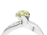 White gold Fancy Yellow Marquise  Solitaire Channel-Set Split Shank Ring with Tension Prong Setting_7