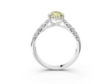 White gold Fancy Yellow Marquise  Solitaire Chevron Pave Diamond Engagement Ring with Six-Prong Setting_3