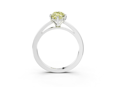 White gold Fancy Yellow Marquise  Solitaire Diamond Engagement Ring with Four-Prong Setting on a Classic Band_6
