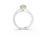White gold Fancy Yellow Marquise  Solitaire Diamond Engagement Ring with Four-Prong Setting on a Classic Band_6