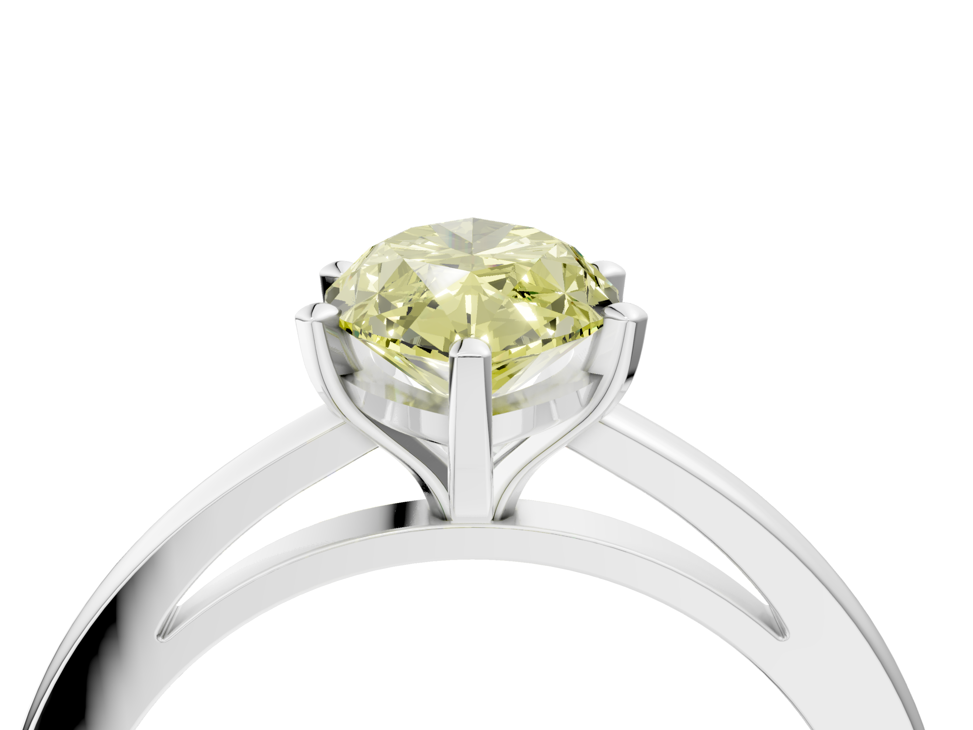 White gold Fancy Yellow Marquise  Solitaire Diamond Engagement Ring with Four-Prong Setting on a Classic Band_7