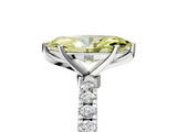 White gold Fancy Yellow Marquise  Solitaire Diamond Pavé Band with Four-Prong Setting_5
